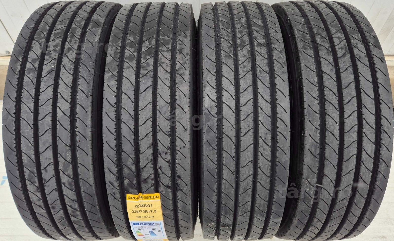 225/75 R17.5, 129M, GROUNDSPEED 16PR, Anvelope directie M+S 2