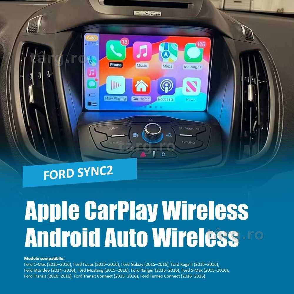 Modul Apple CarPlay Android Auto Wireless Ford SYNC2 Focus Mondeo Kuga