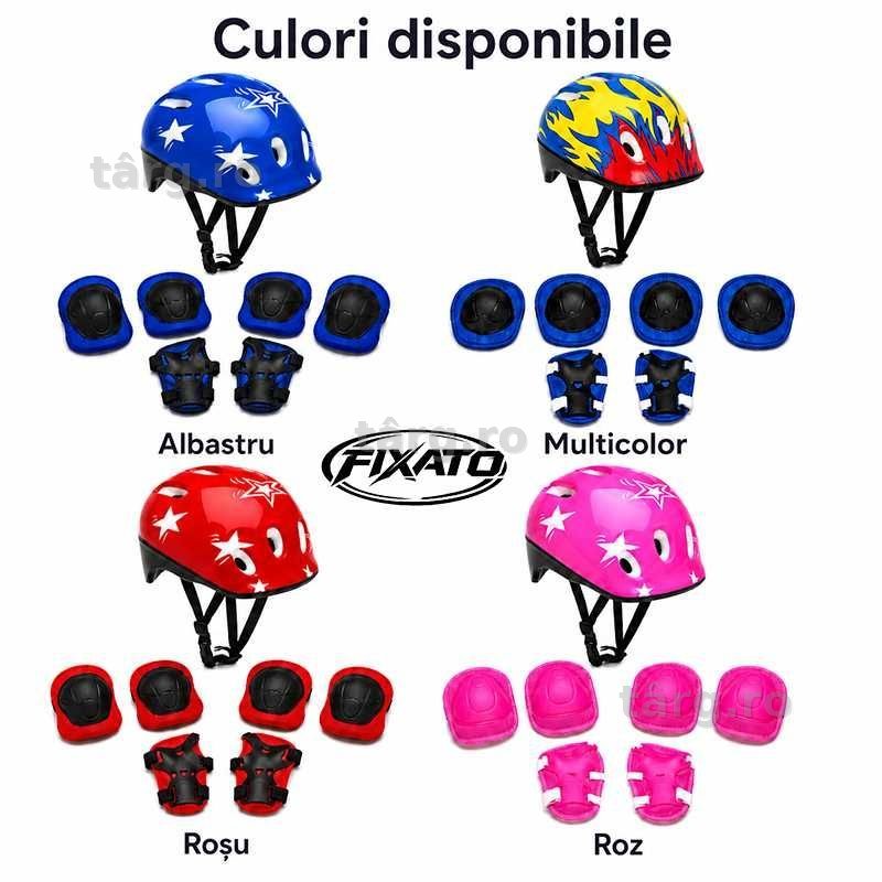 Set Protectie Pentru Copii 7 in 1, Casca, Genunchiere, Cotiere si Aparatori Incheieturi pentru Bicicleta, Trotineta, Role 3