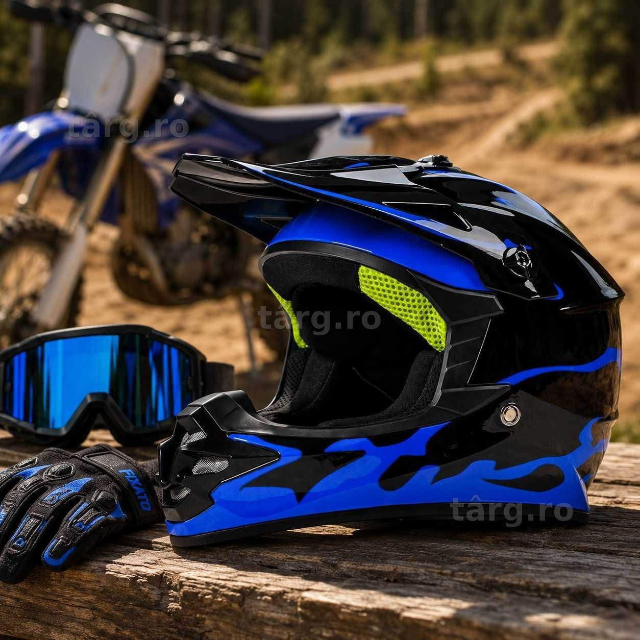 Casca Moto Enduro Cross ATV - S / M / L / XL - Albastru 5