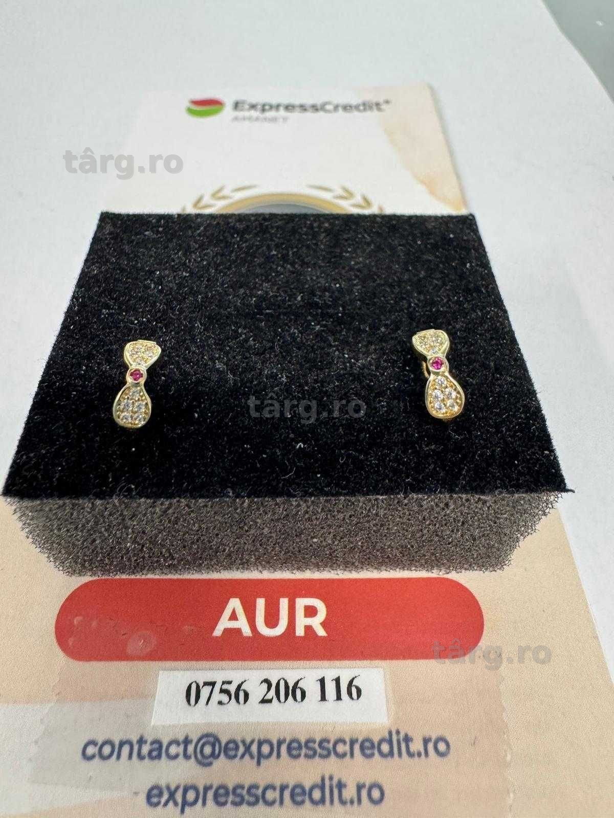 Cercei din aur 14k (70066.1/ 10 Pacurari 1) garantie 2 ani!