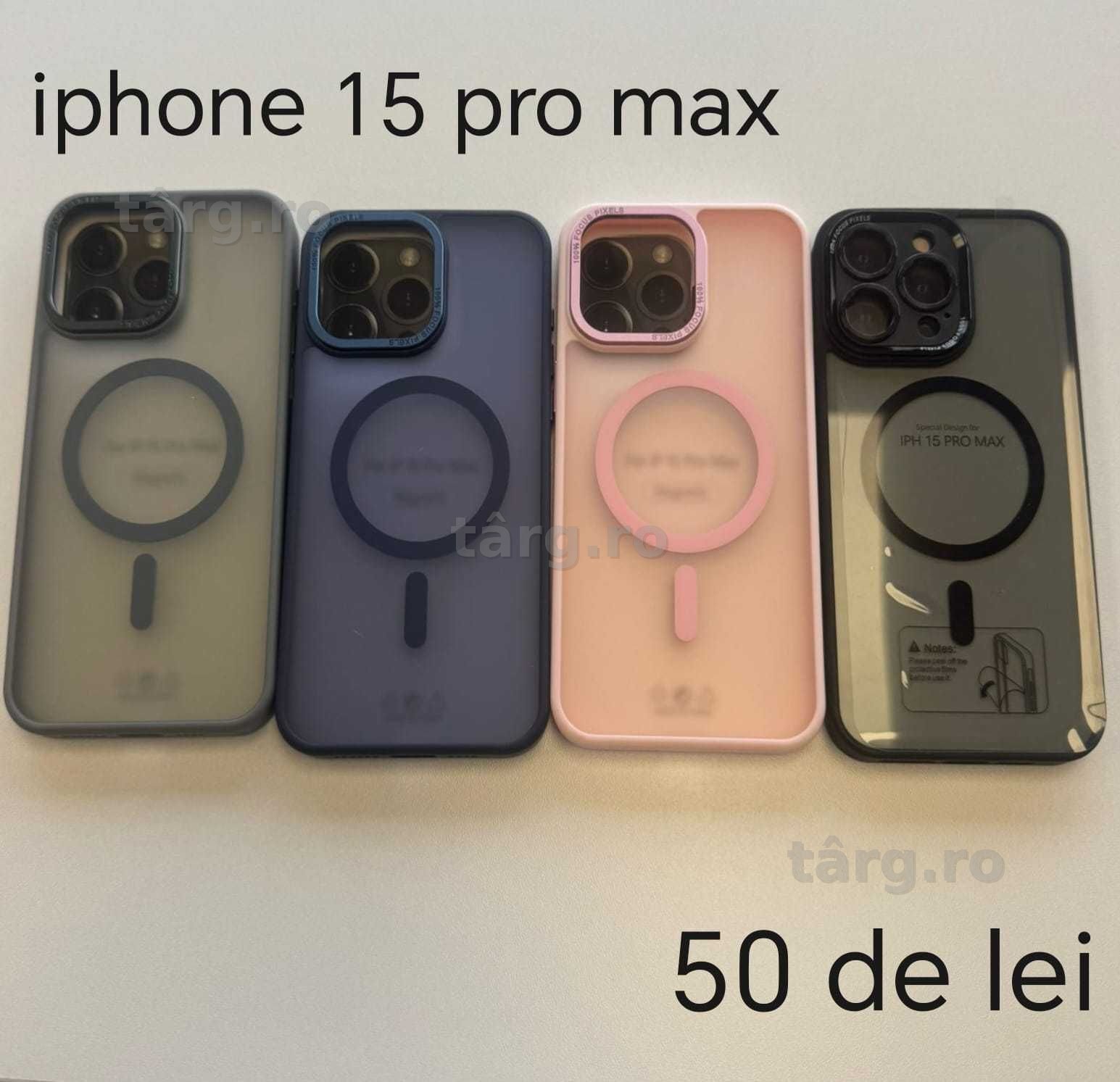 Huse, Folii, Cabluri iPhone 15 Pro Max - Montaj gratuit folie