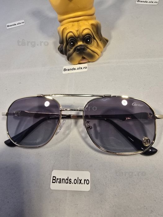 Set Ochelari de soare Cartier CT0439 Silver Black, made in Italy