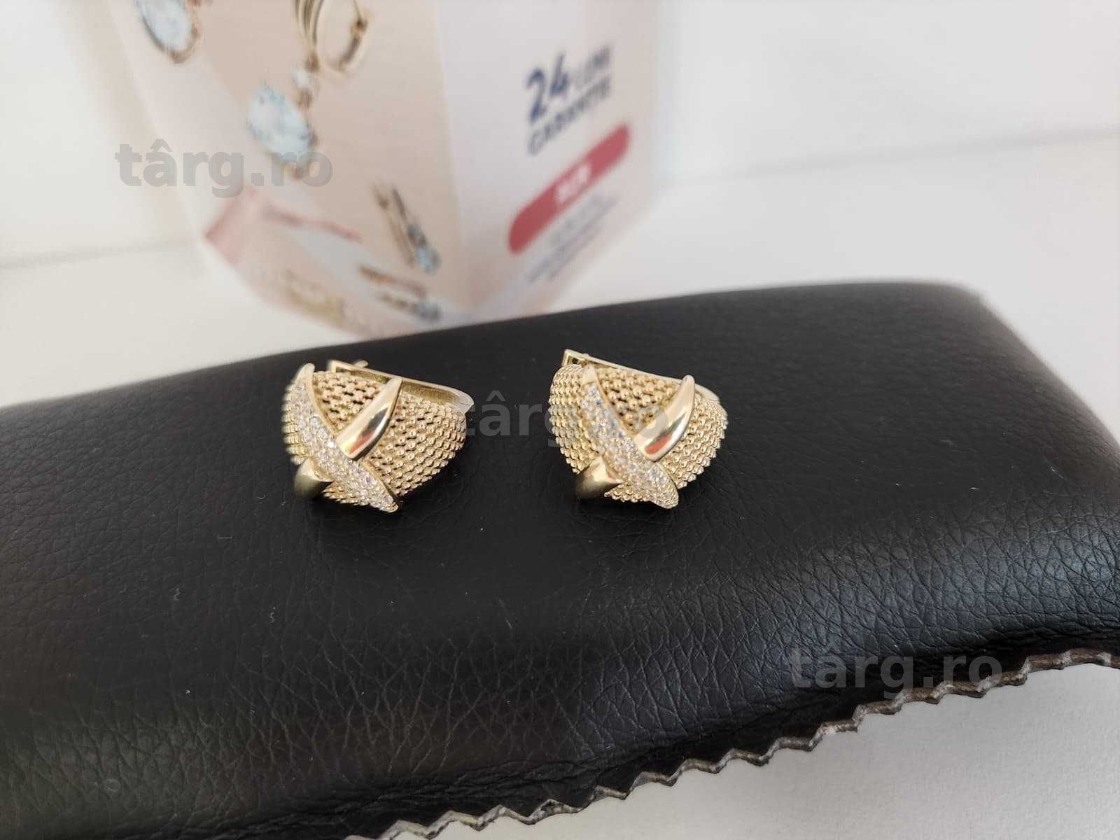 Cercei aur 14k 8.80gr( b68436.3/AG2 Tudor)- Garantie 2 ani! 5