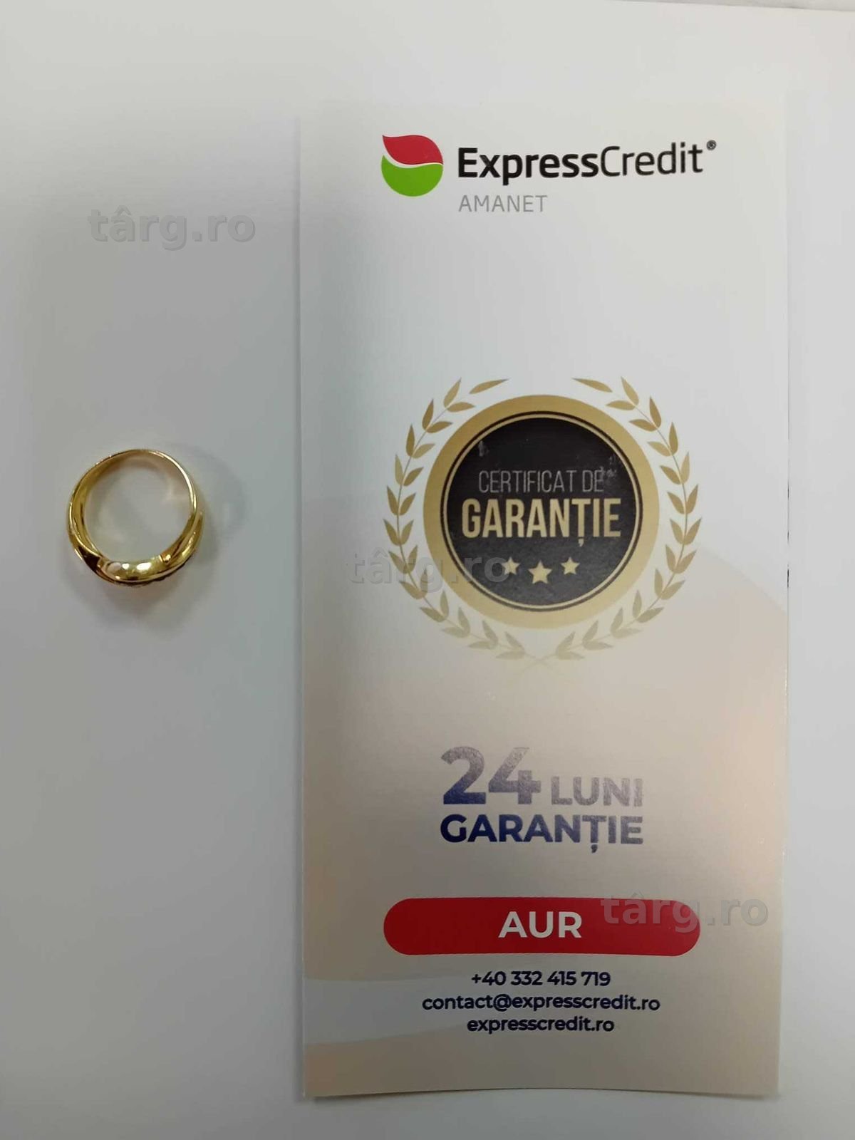 (Ag33) Inel Aur 18K / Garantie 2 ani 2