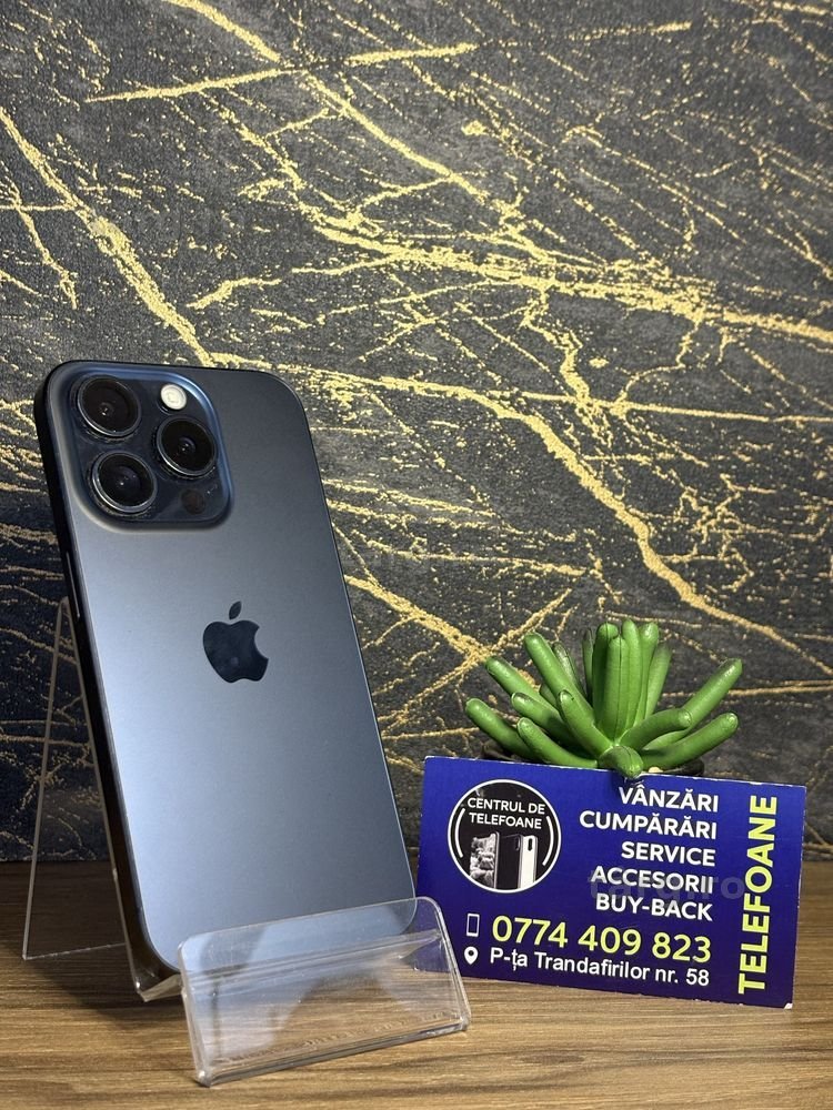Iphone 15 Pro/128GB/2 Ani Garantie Centrul de Telefoane/rate