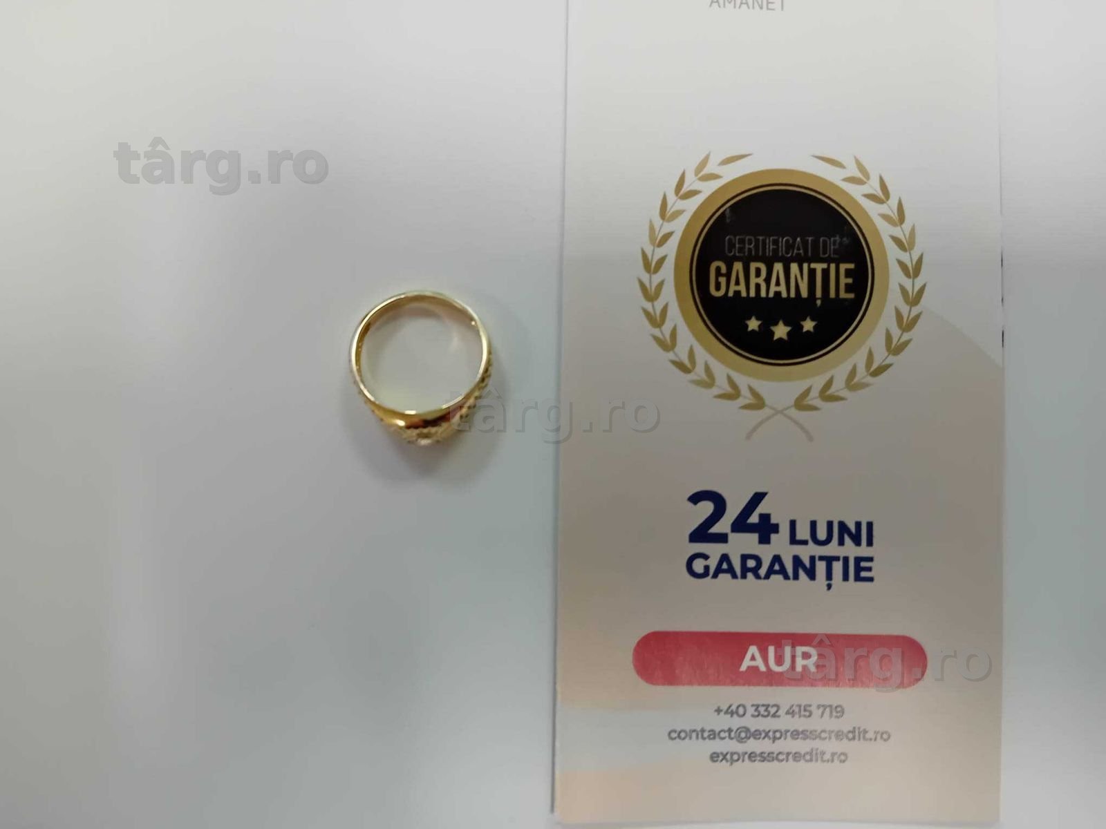 (Ag33) Inel Aur 14K/Garantie 2 ani 2
