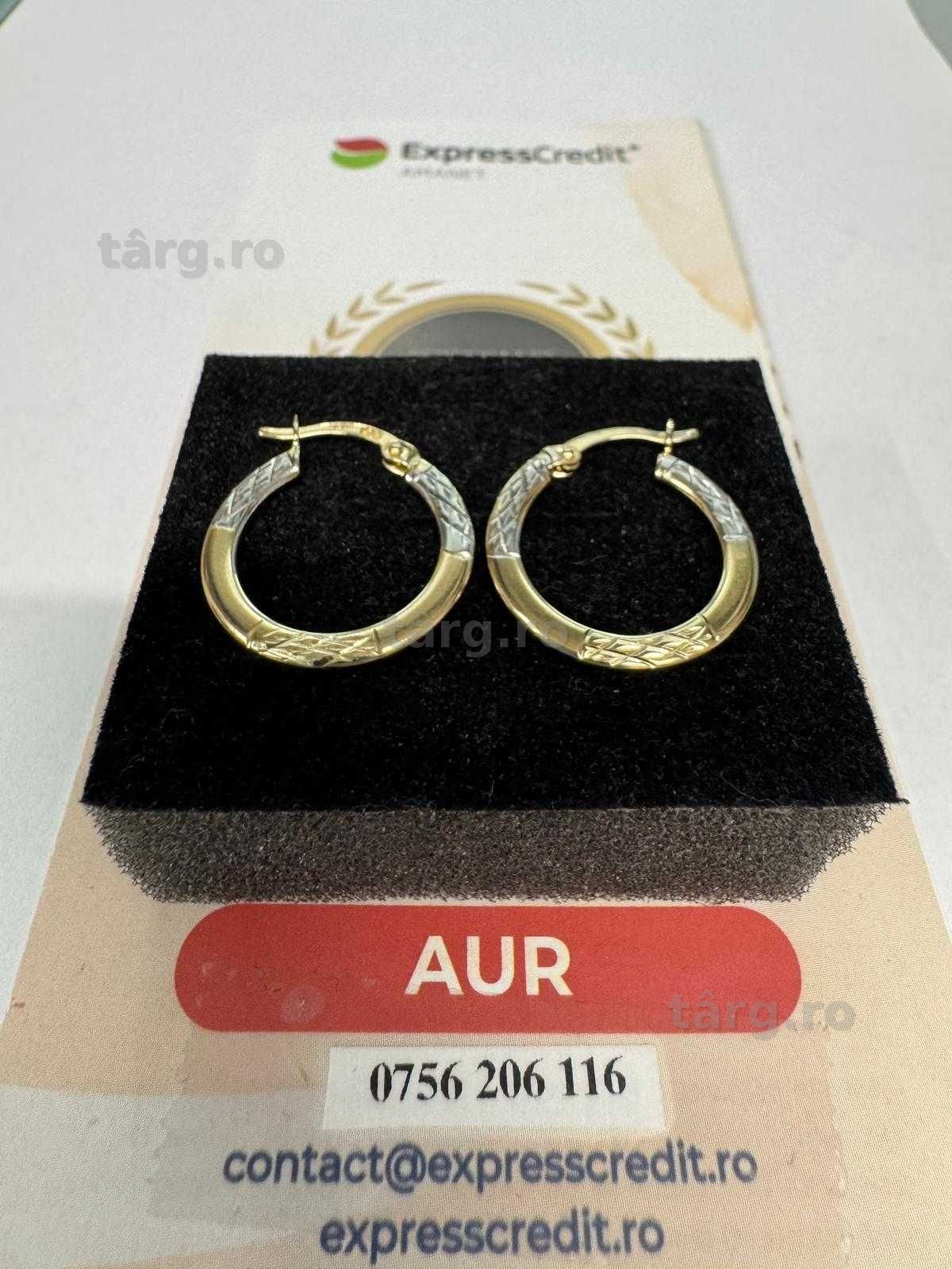 Cercei din aur 14k (70089.4/ 10 Pacurari 1) garantie 2 ani!