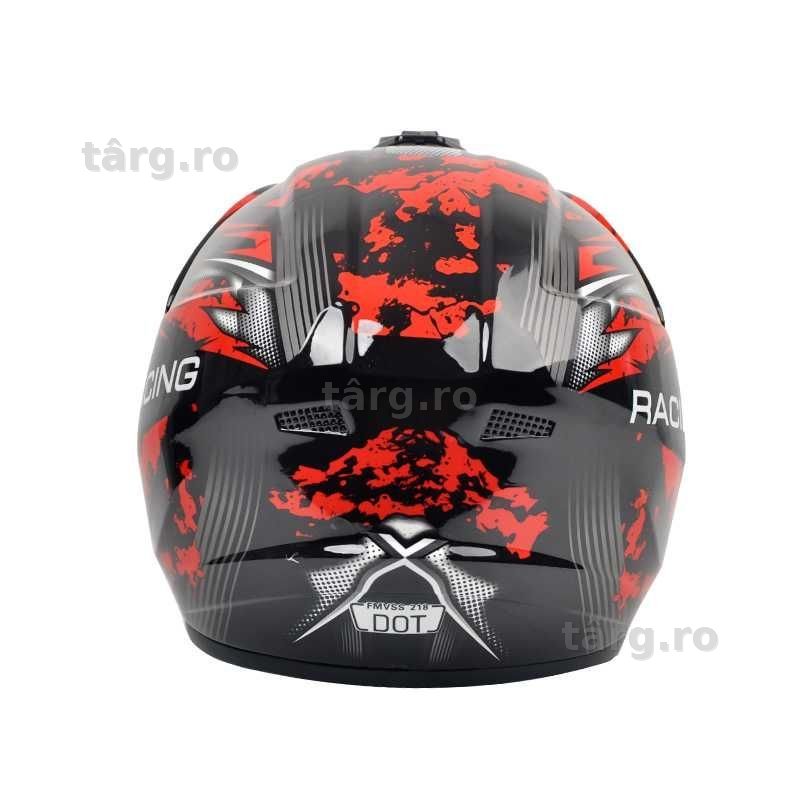 Casca Moto Enduro Cross ATV - S / M / L / XL - Rosu 5