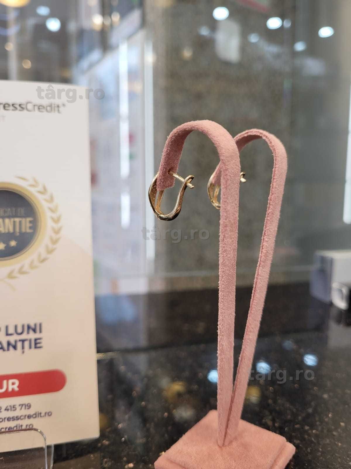 Cercei aur 14K 2.28g (Iulius Mall)(B-44938) Garantie 2 ani! 3