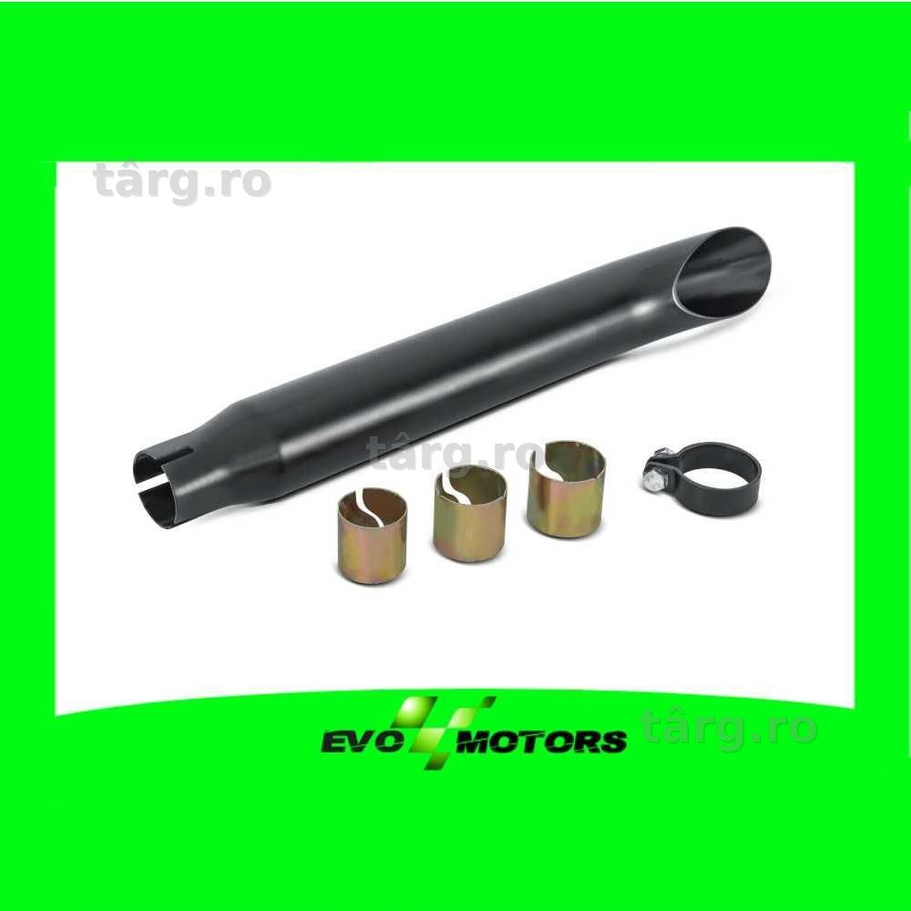 Toba Esapament Moto Chooper Cafe Racer Scrambler Neagra 510mm