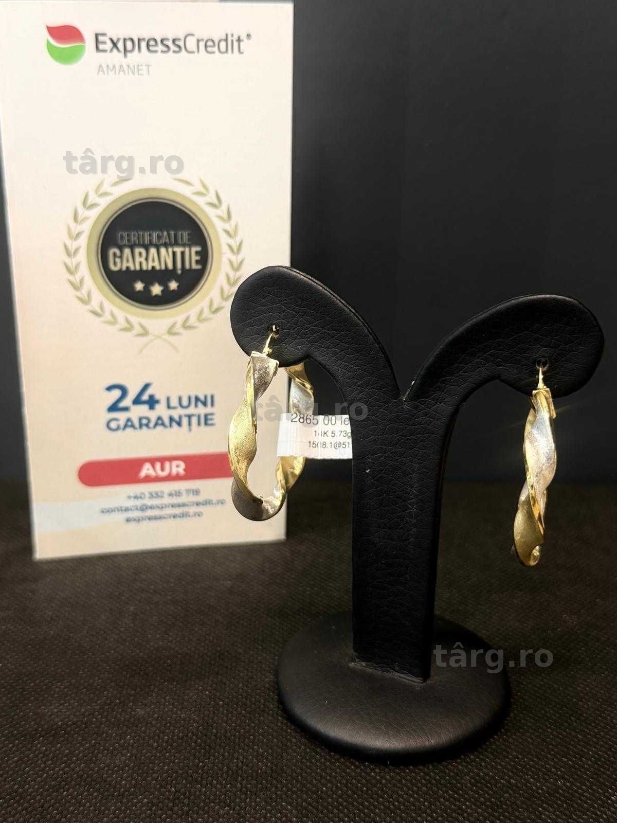 (AG51) Cercei aur 14k 5.73g b1508 - Garantie 2 ani!