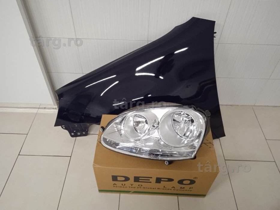 Pachet Aripa + Far Stanga VW Golf 5 V 2004-2008 LA5G Albastru