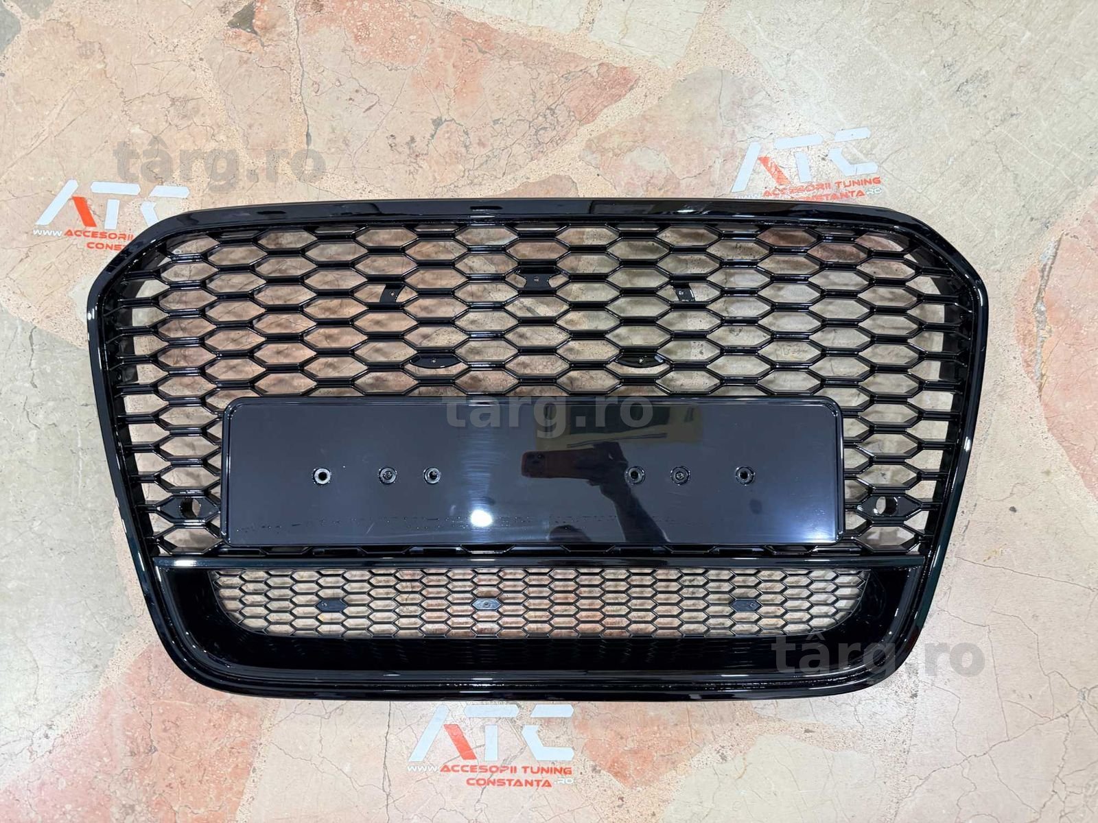 Grila Centrala Fagure Audi A6 C7 4G Pre-Facelift (2011-2014) RS6 Design Negru Lucios