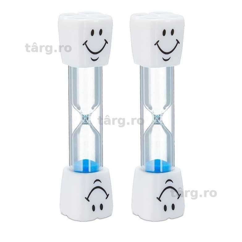 Set 2 clepsidre pentru copii, pentru periaj dentar, 3 minute, 10x2,5cm