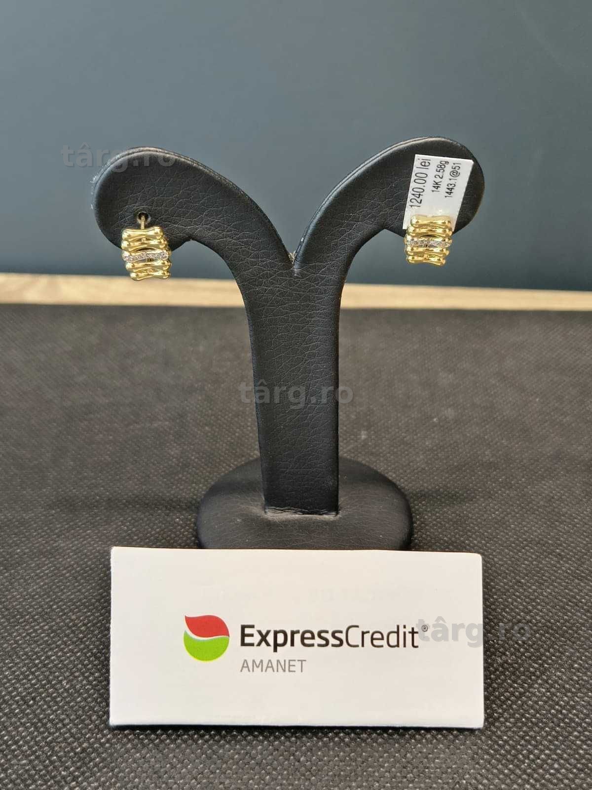(AG51) Cercei aur 14K 2.58g b1443 - Garantie 2 ani!
