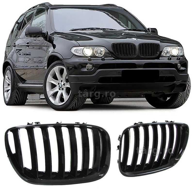 Grile BMW X5 E53 LCI 04-06 negru lucios