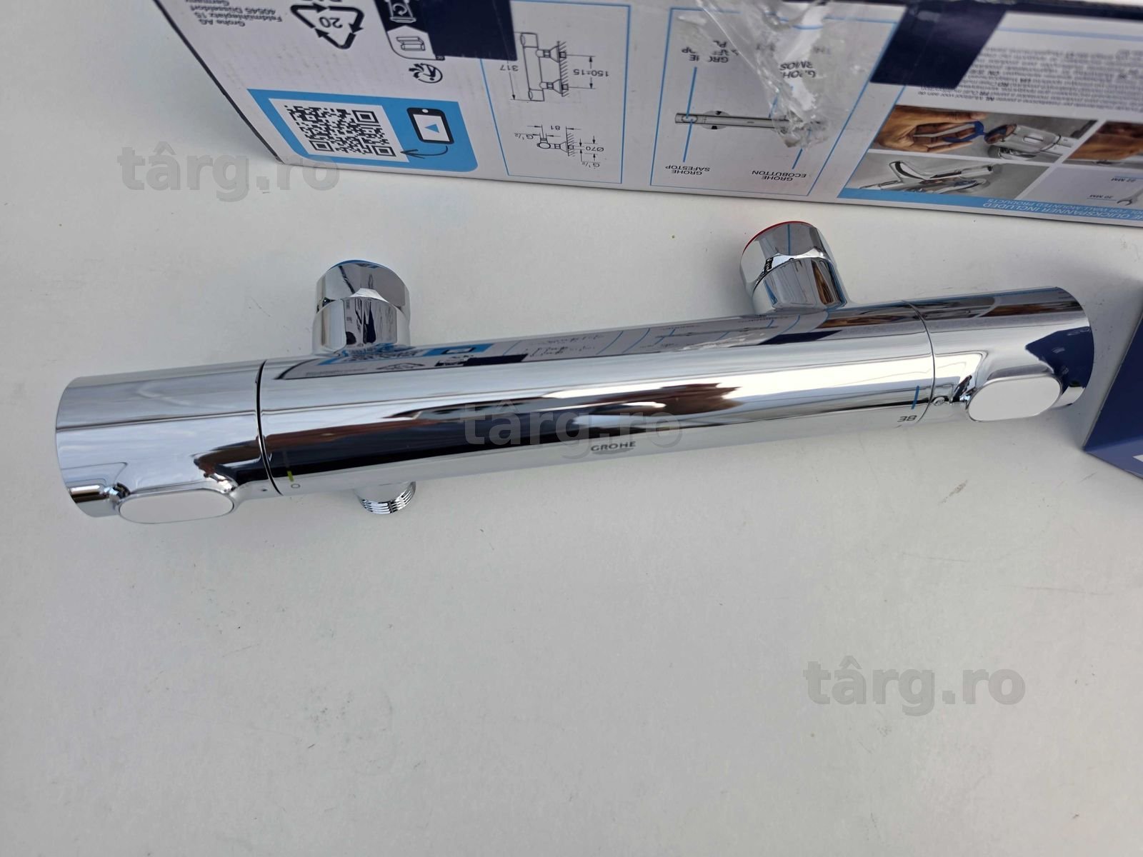 Grohe Precision Flow baterie de duș perete cu termostat crom 34840000 2