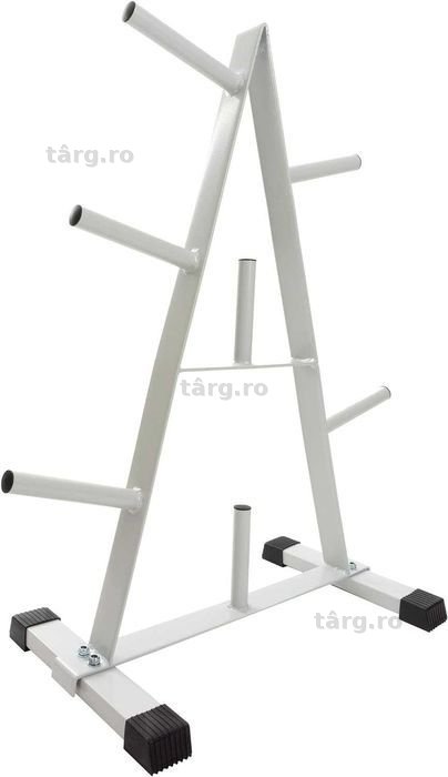 Suport pentru discuri, 30 mm, 7 suporturi, max 200 kg, alb
