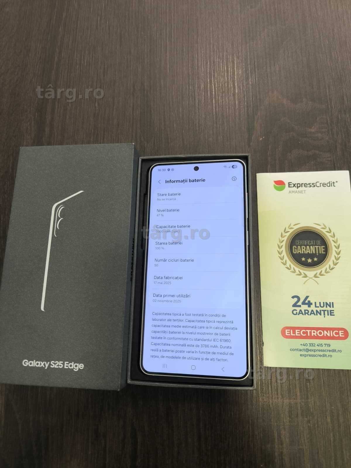 Telefon Samsung S25 Edge 5G (AG24 b.46288) - Garantie 2 ani! 5