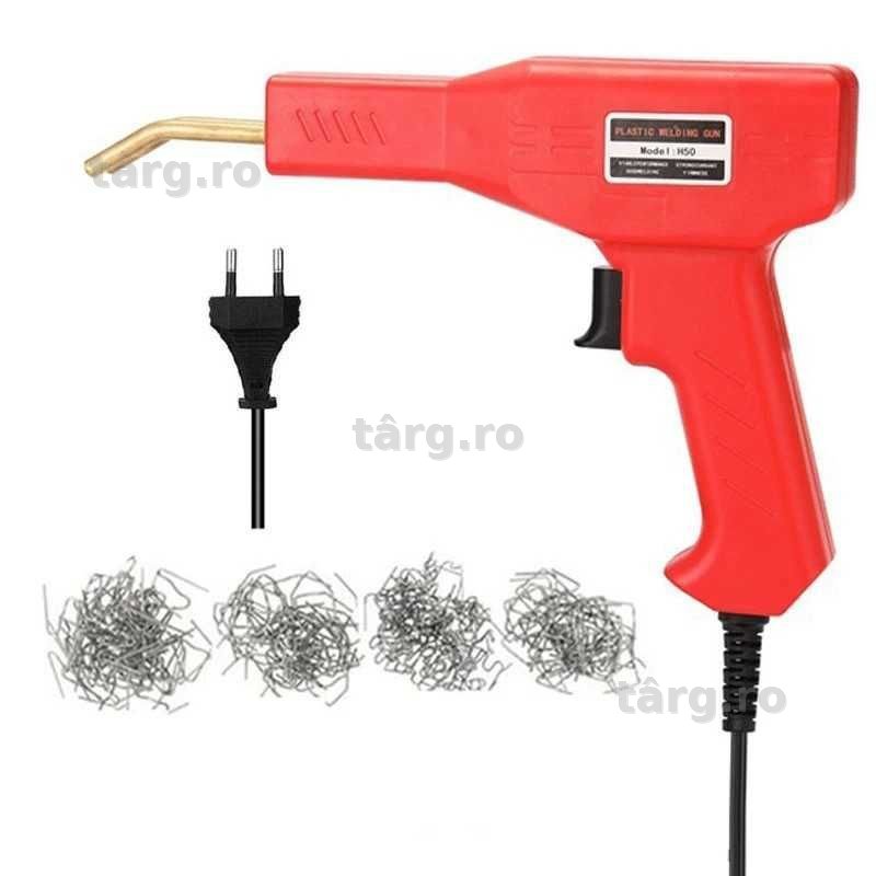 OFERTA Trusa Aparat Pistol De Lipit Plastic 50W, 200 cleme, Produs NOU