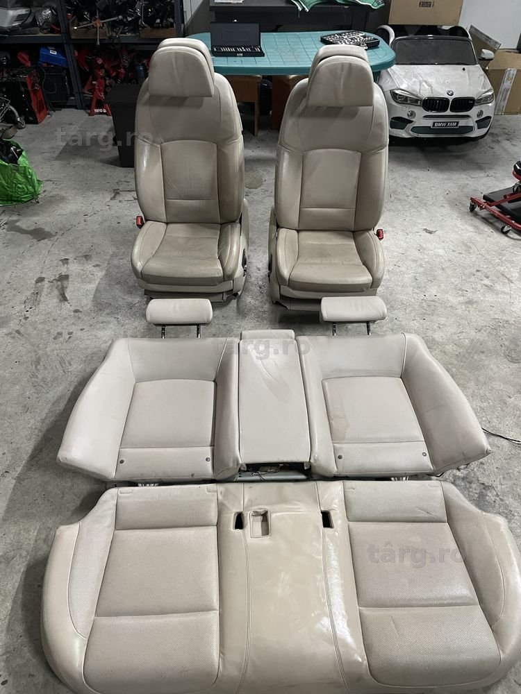 Scaune fata + bancheta spate BMW f01 LCI incalzite ventilate bej crem