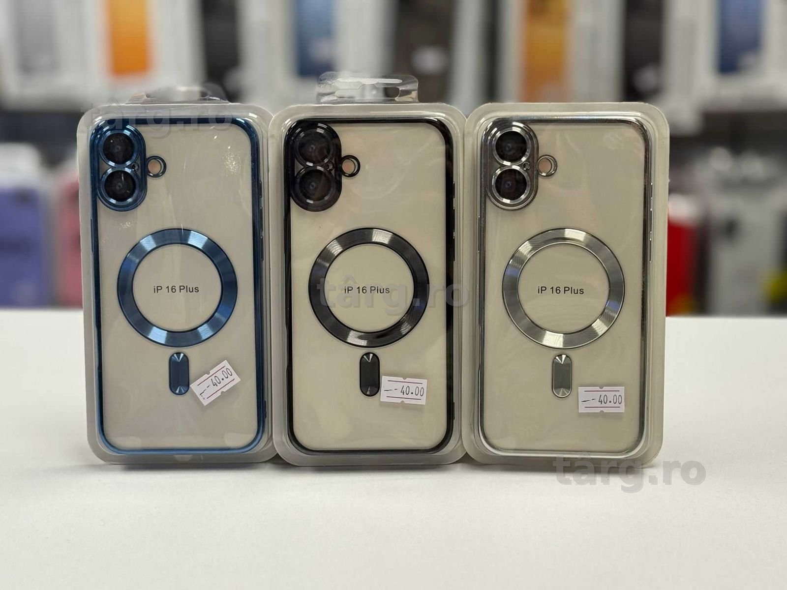 Husa TPU Luxury MagSafe , folie, cablu, incarcator iPhone 16 PLUS