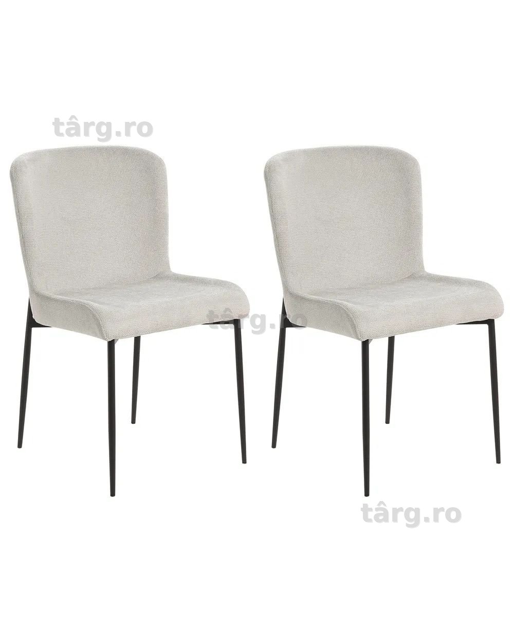 Set 2 scaune tapițate pentru dining, Beliani