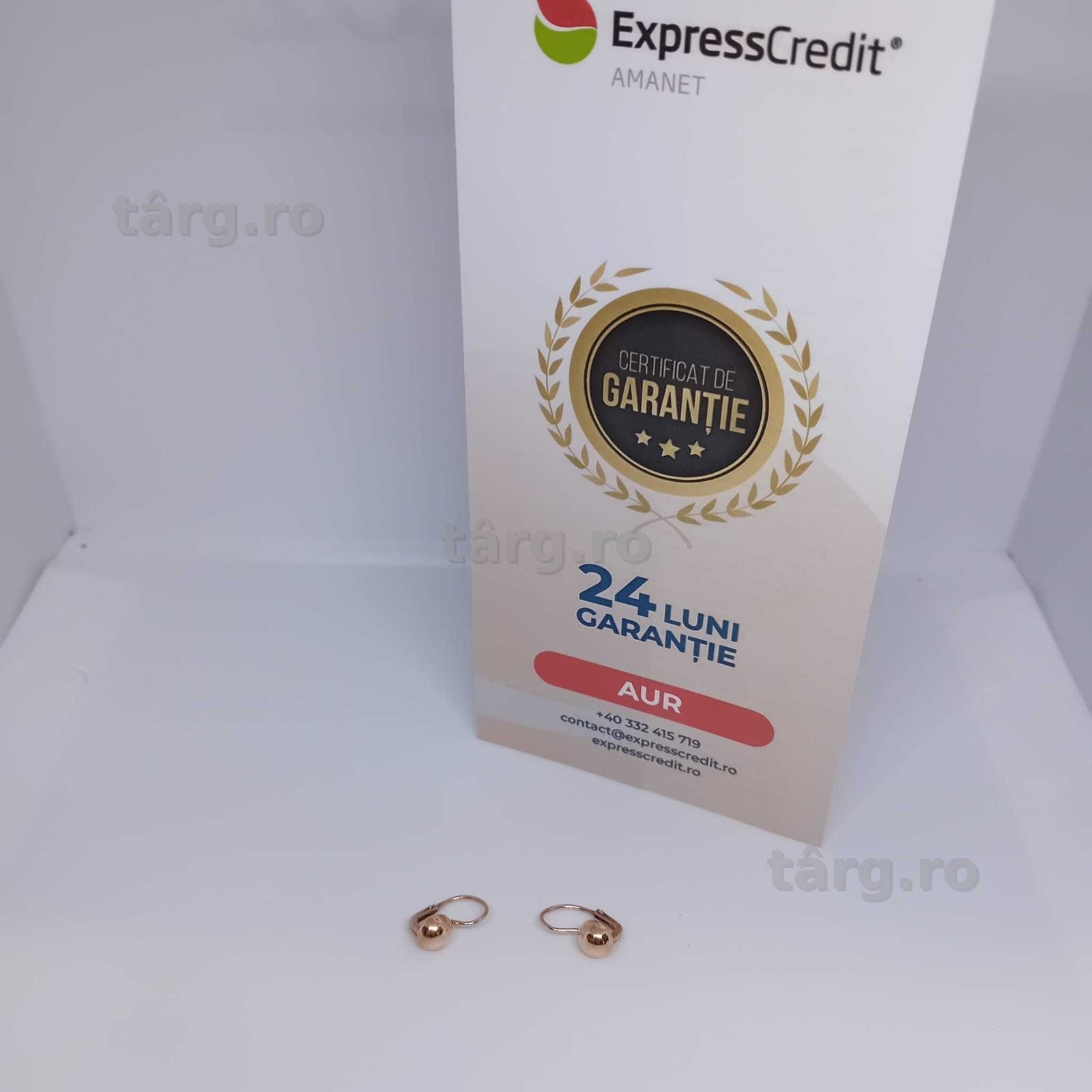 Cercei Aur 14K 1.35g (Ag4 Dacia B.51817) Garantie 2 ani
