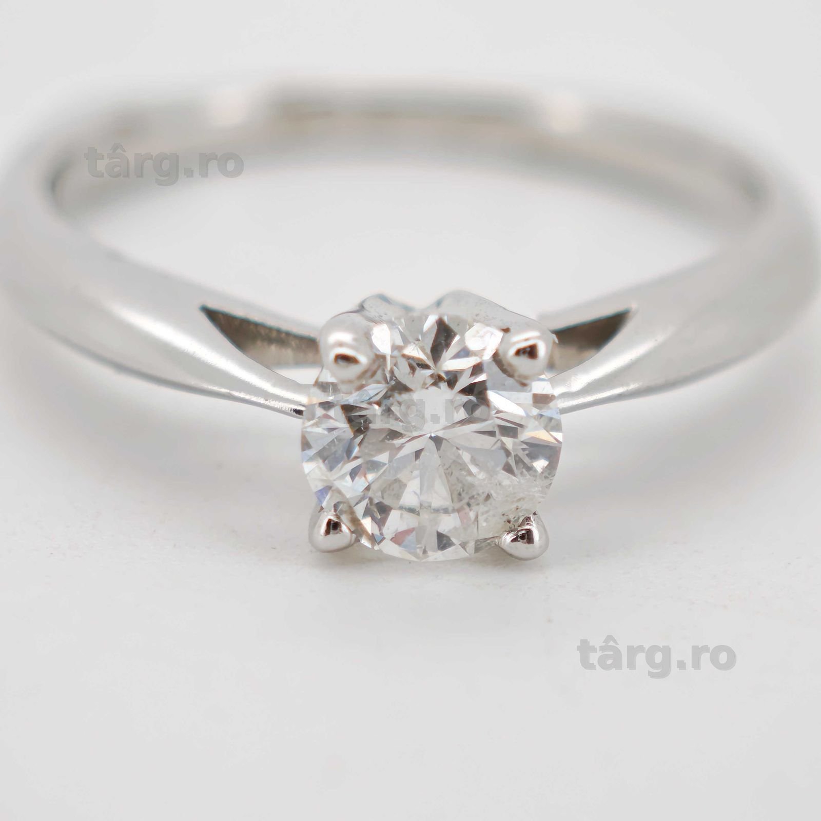 Inel platina diamant natural 0.65ct