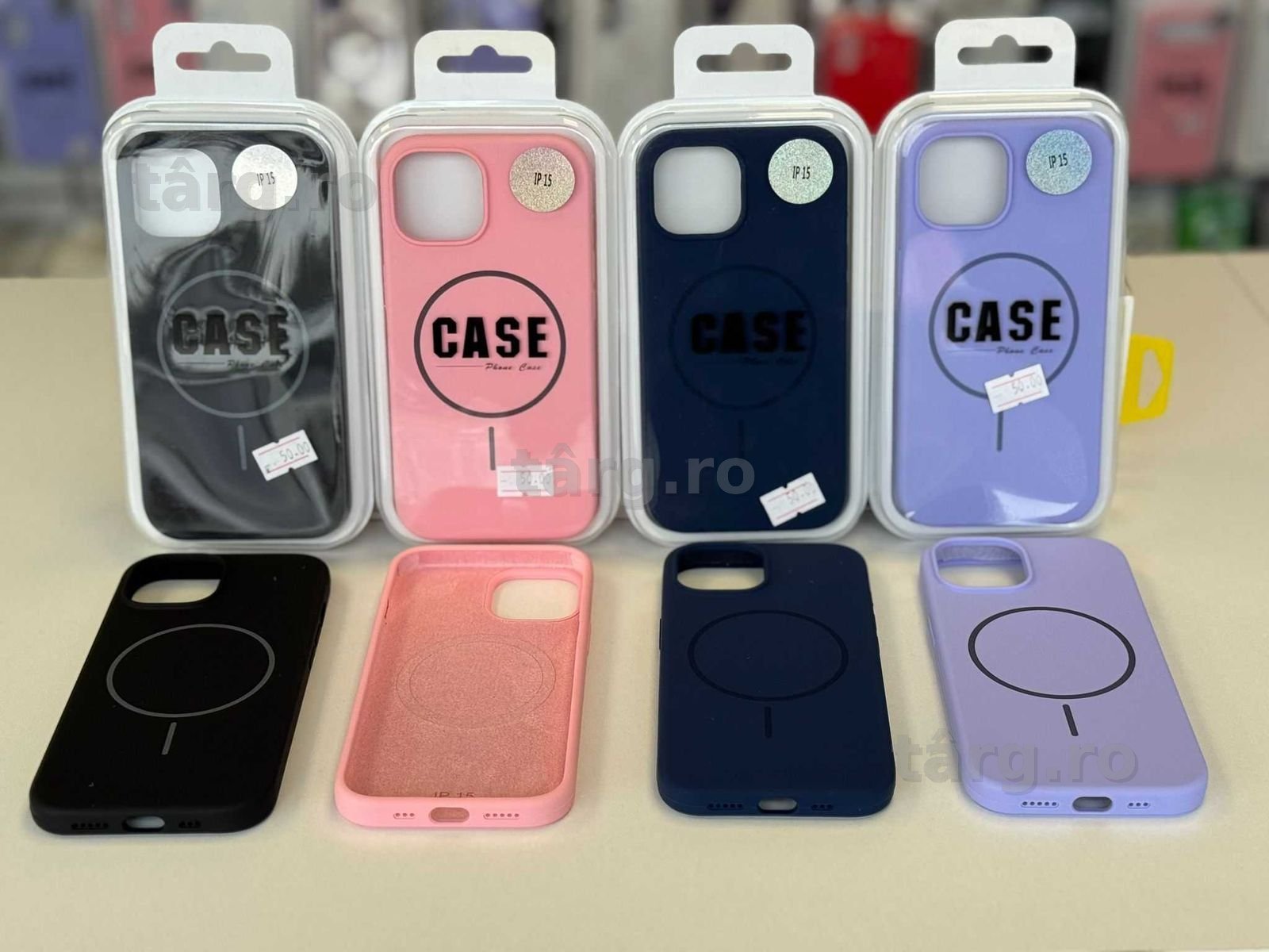Husa silicon cu MagSafe, folie, cablu, incarcator iPhone 15 2