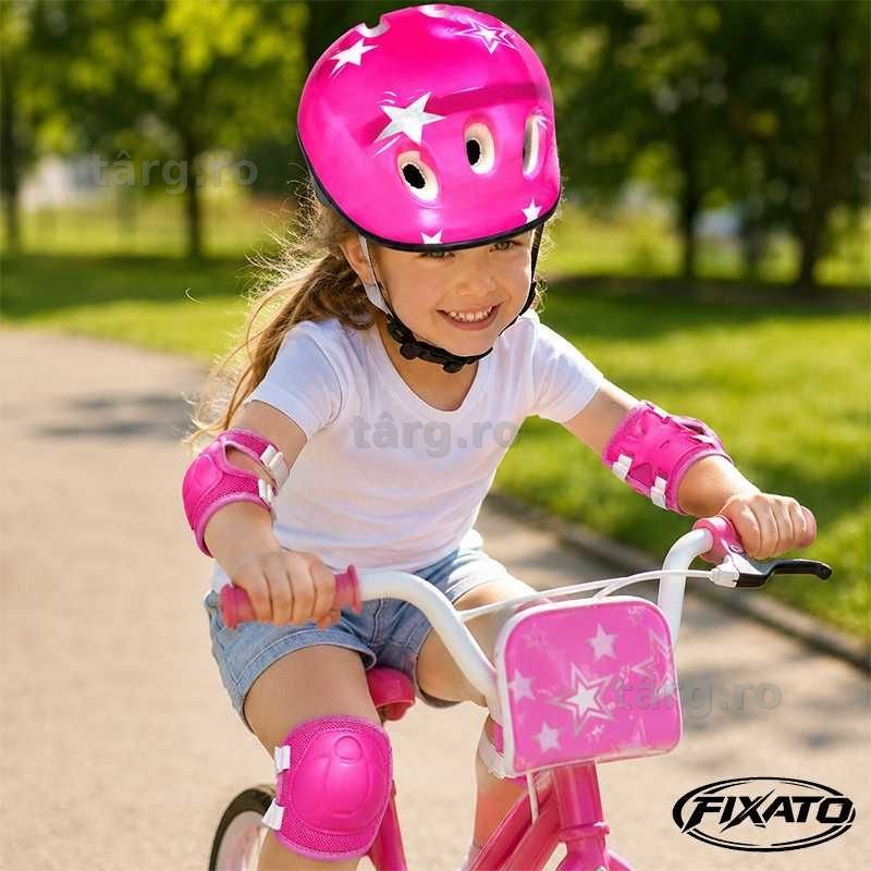 Set Protectie Pentru Copii 7 in 1, Casca, Genunchiere, Cotiere si Aparatori Incheieturi pentru Bicicleta, Trotineta, Role 7