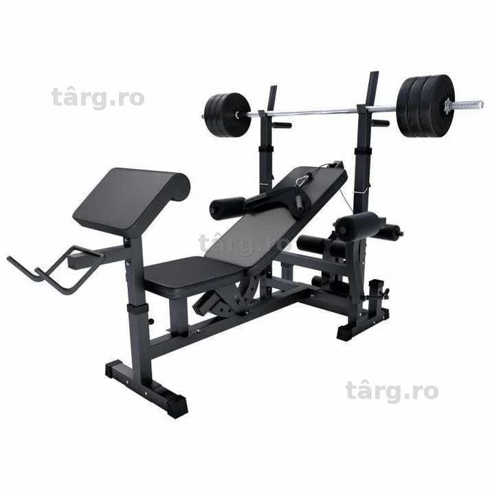 Aparat multifuncțional de fitness cu set de 40 de kg