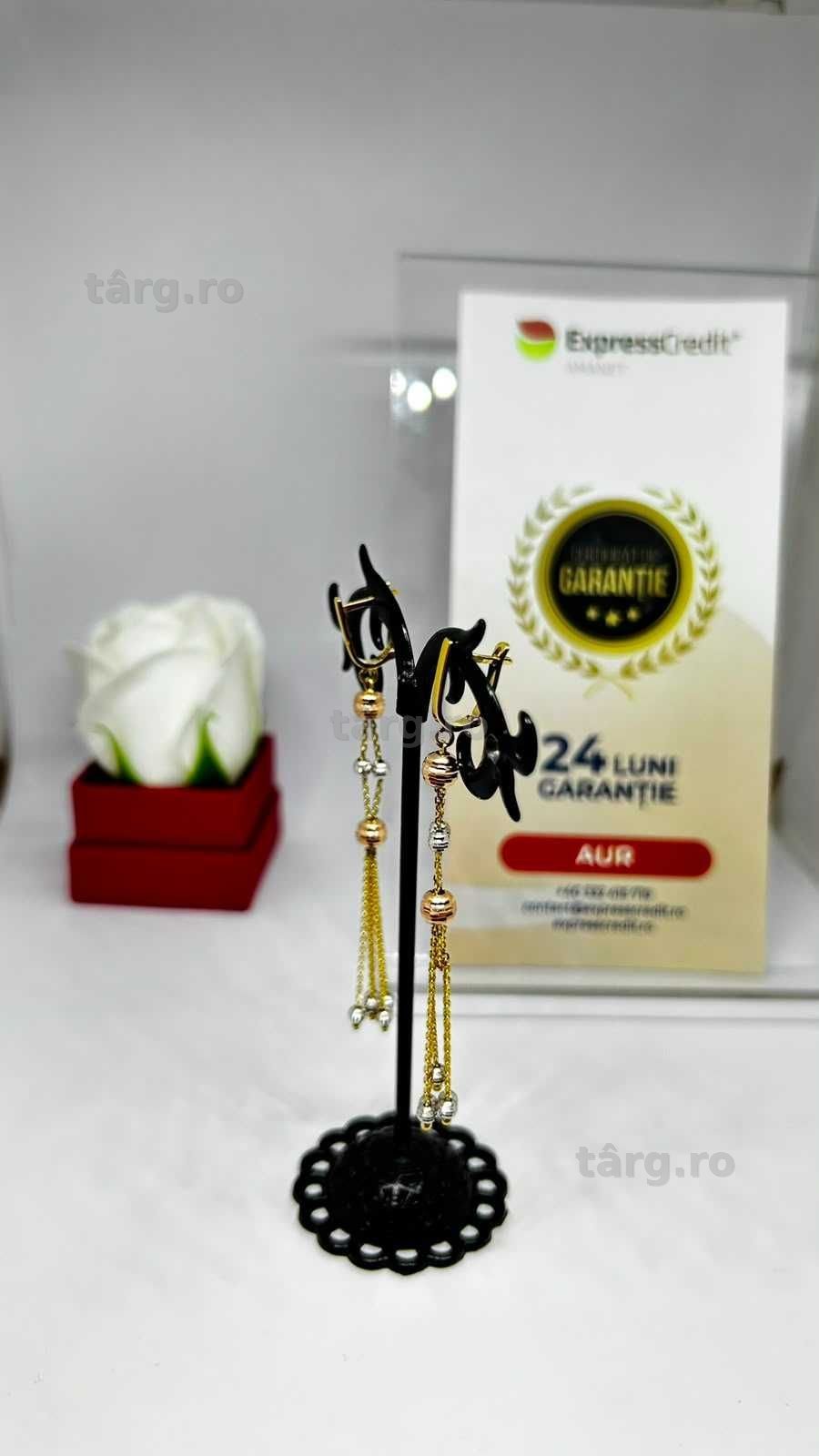 Cercei Aur 14K 4.49g (AG1 Alexandru B54095.4) - Garantie 2 ani! 2