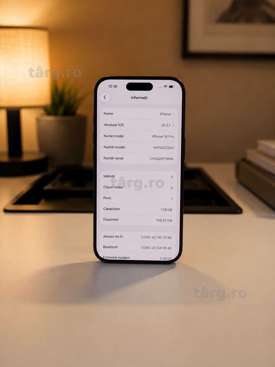 Iphone 16 Pro 128GB (Ag 50 Galata B8580) Garantie 2 ani!