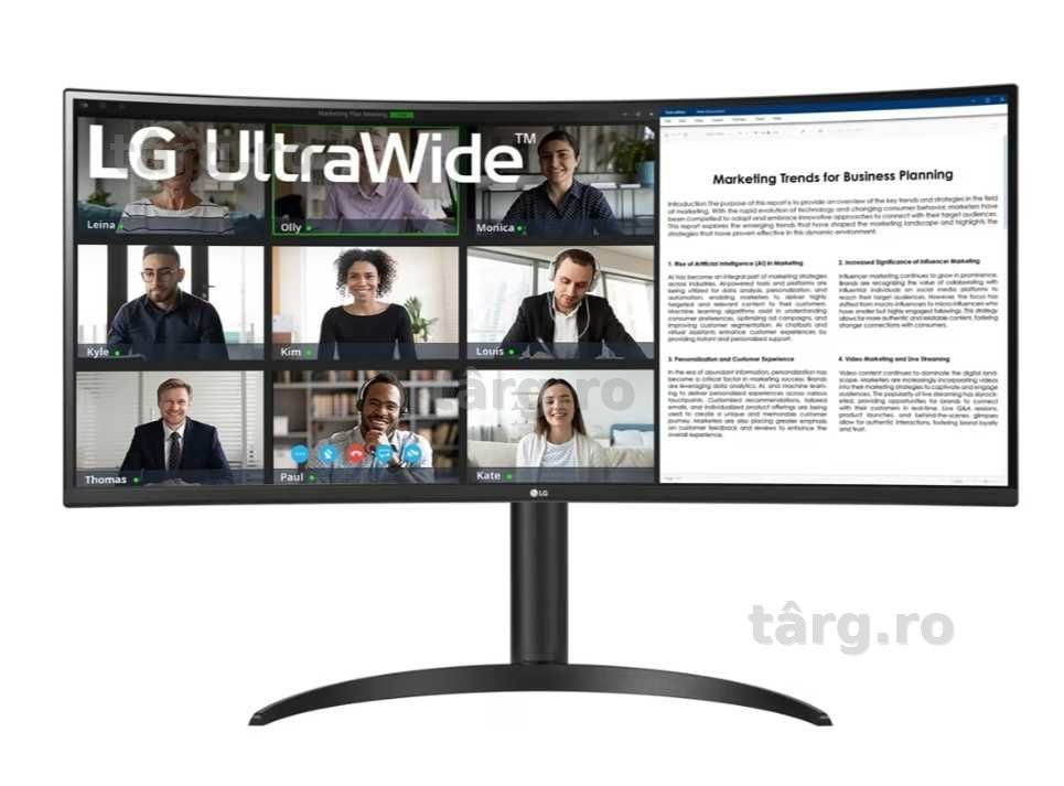 Hope Amanet P5-Monitor curbat LED VA LG UltraWide 34WR55QK-B, 34", QHD, 100Hz, HDR