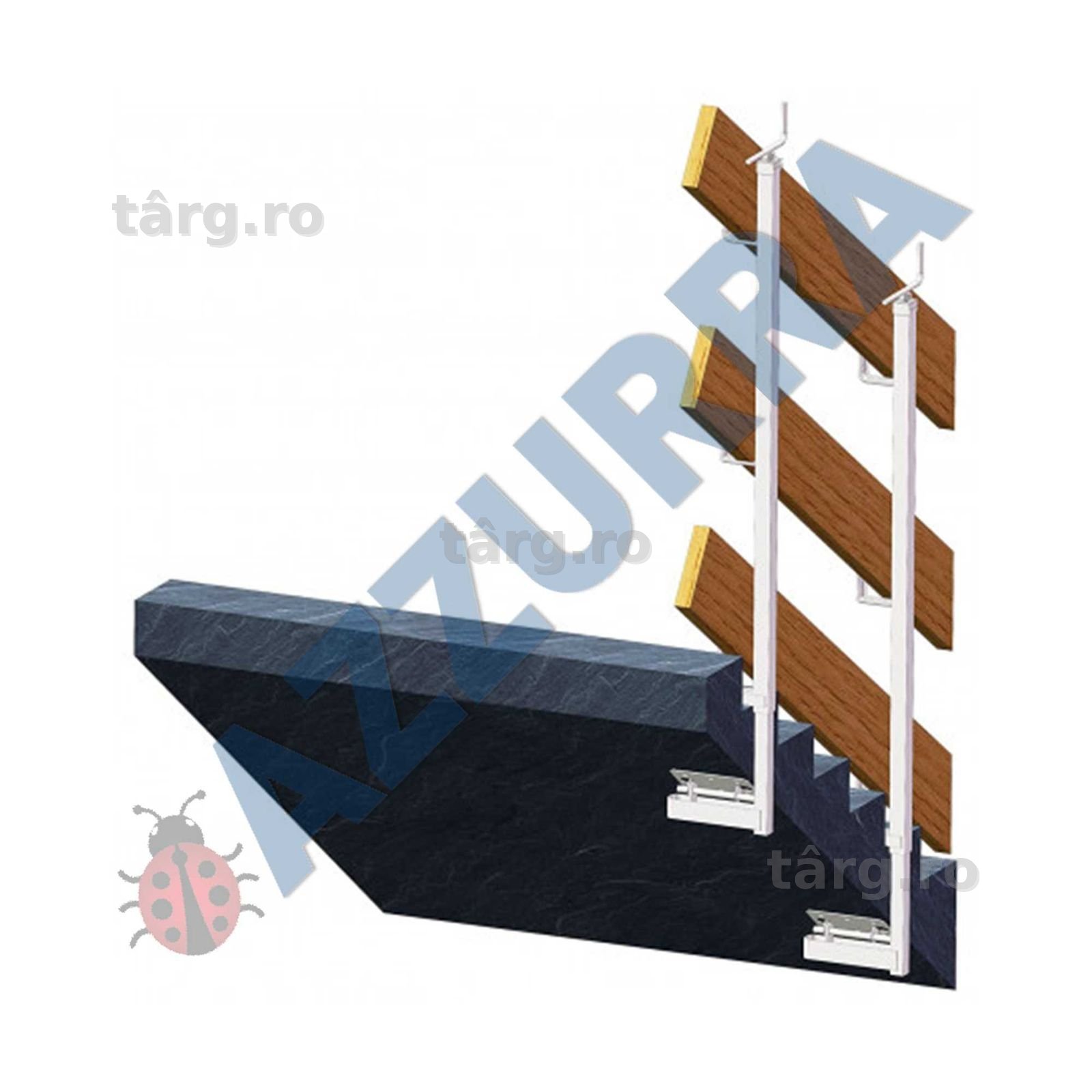 PARAPET balcoane provizoriu reglabil parapet scari SH zincat