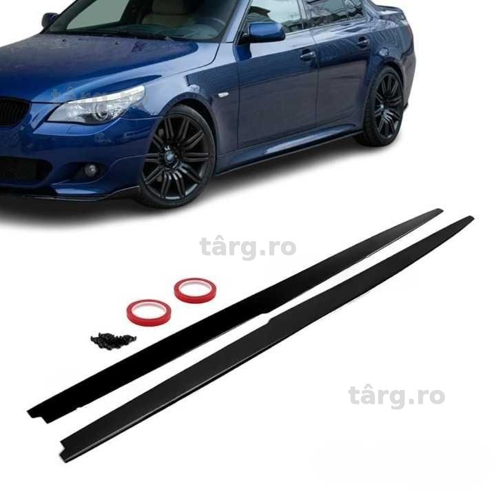 Set Extensii Prelungiri Praguri Laterale Dedicate BMW E60 E61, Lucios