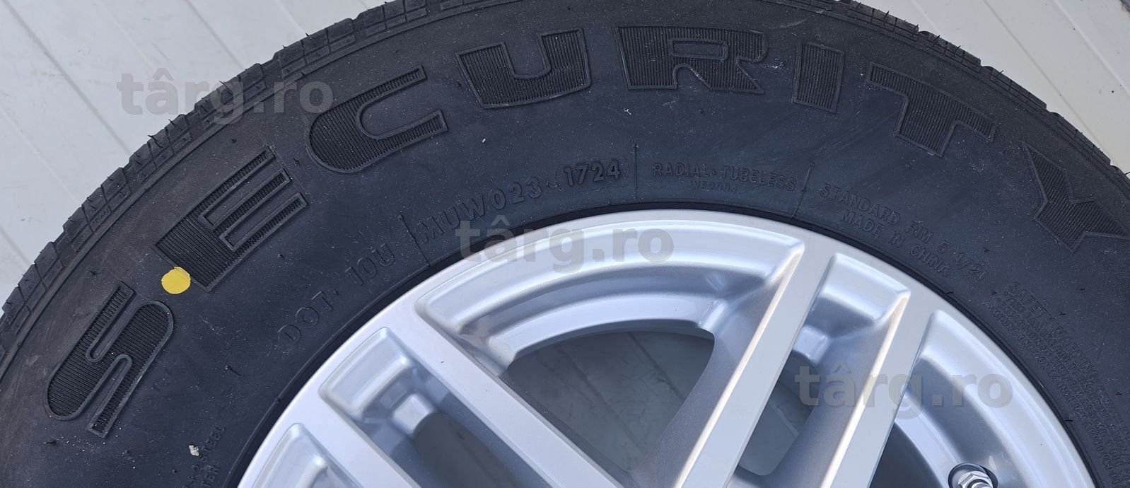 Roata completa 185 R14C, Anvelopa Security pe Janta aliaj 6Jx14 3
