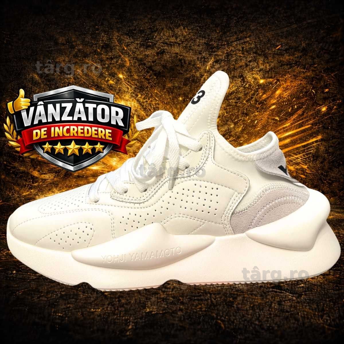 Adidasi Y-3, Kaiwa - White Premium din Piele NOI Yohji Yamamoto Y3