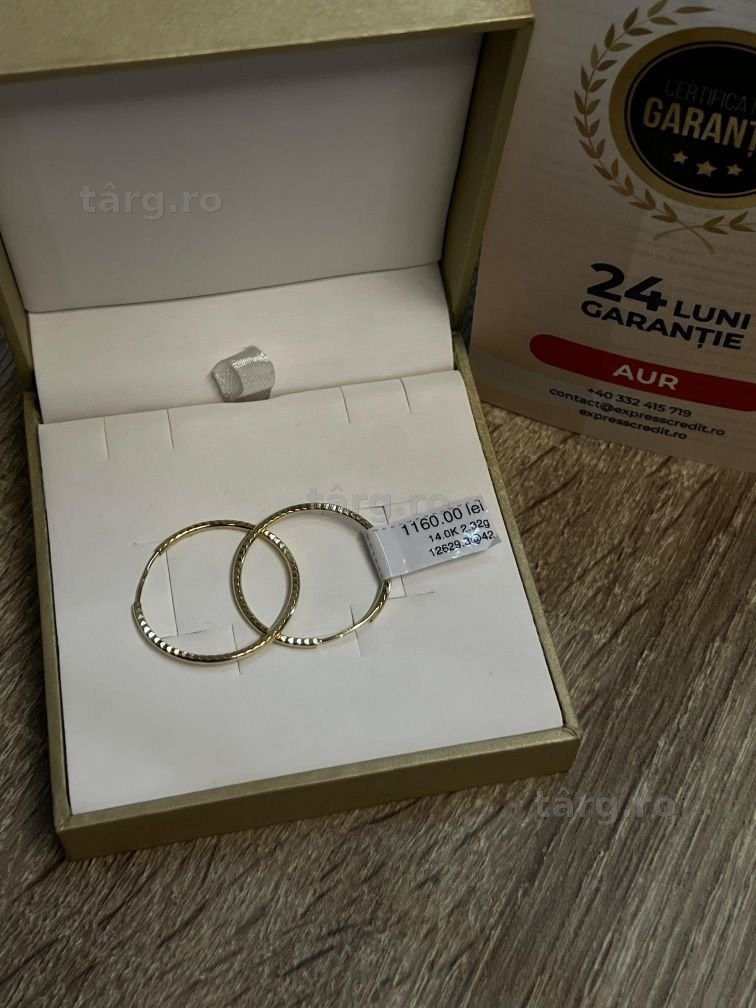 (AG42 B.12629.3) Cercei 14K 2.32 GR (GARANTIE 24 LUNI) 2