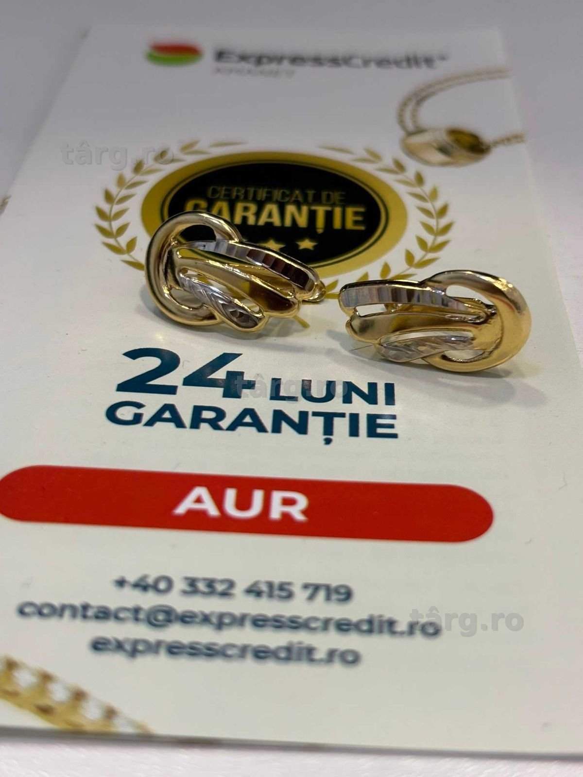 Cercei din aur (AG32 B34713.1) 2 ANI GARANTIE!