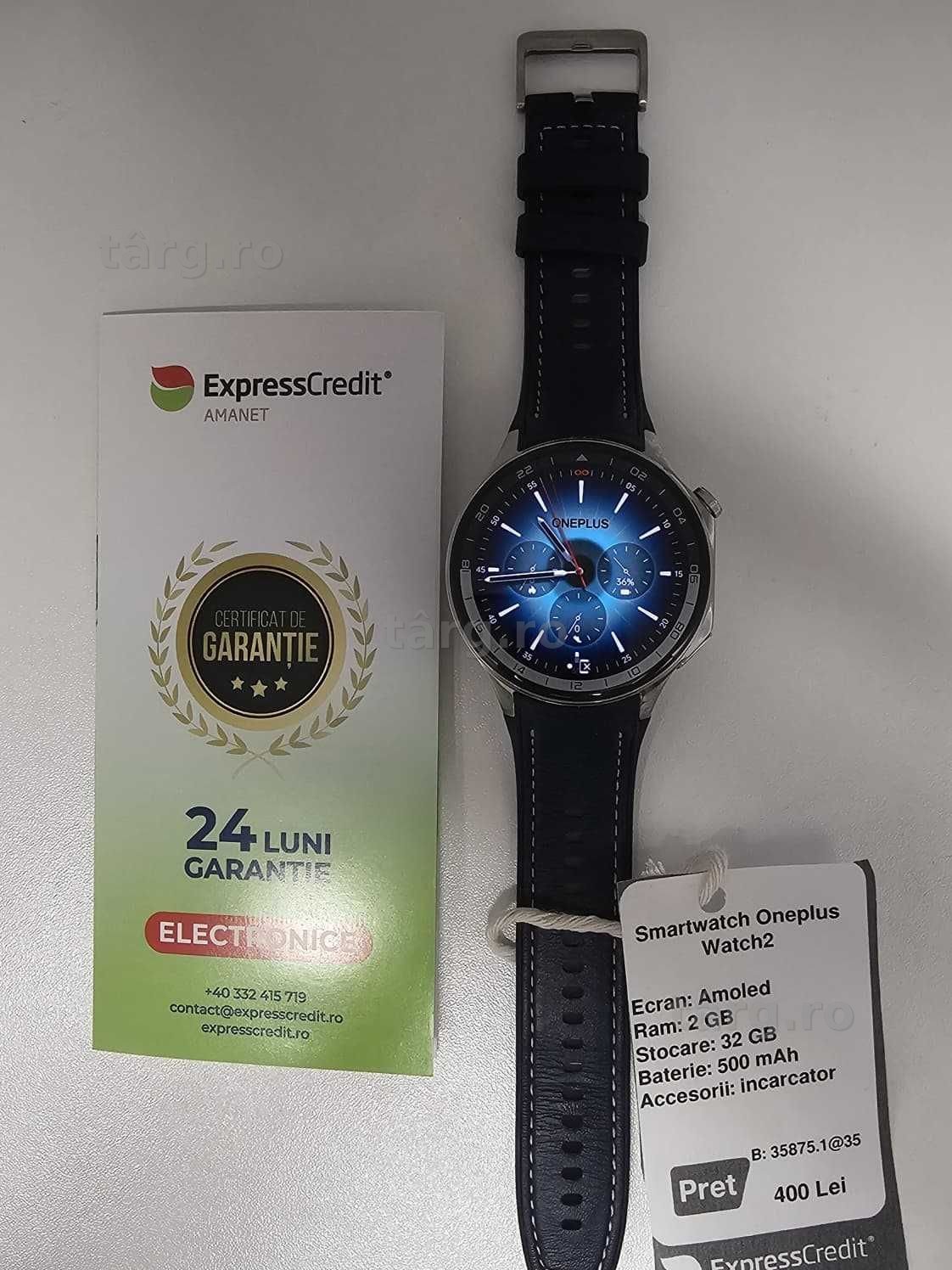 Smartwatch Oneplus Watch 2 (AG35 B:35875.1) Garantie 2 Ani