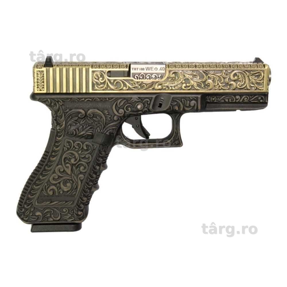 Pistol Glock 17  blowback METAL slide marca WE Green GAS