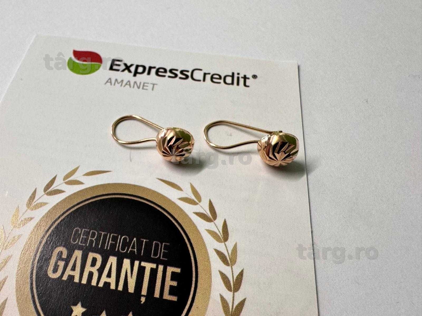 Cercei aur 14K 1.13g (B.60508.1 Tatarasi) Garantie 2 ani 2