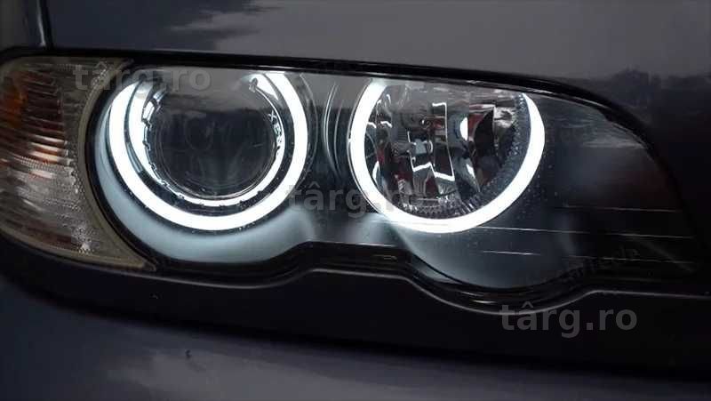 Kit inele Angel Eyes Cotton LED BMW Seria 3 E46 Facelift Xenon 131mmX4