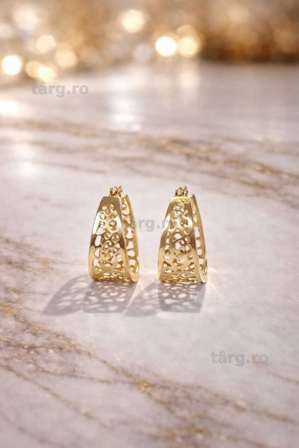 Cercei aur 14K 3.77g ( Galata B7630 ) - Garantie 2 ani! 2