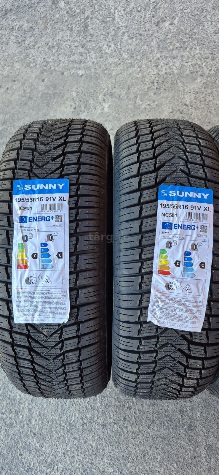 4 anvelope M+S noi Sunny 195/55/16,dot 2025.Pretul este pe bucata. 2