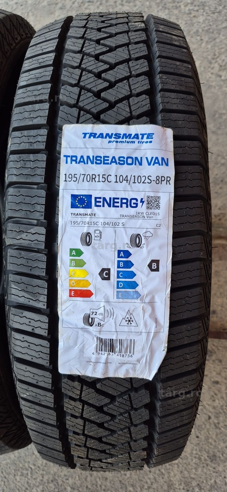4 anvelope M+S noi Transmate 195/70/15C,dot 2024.Pretul este pe buc. 3