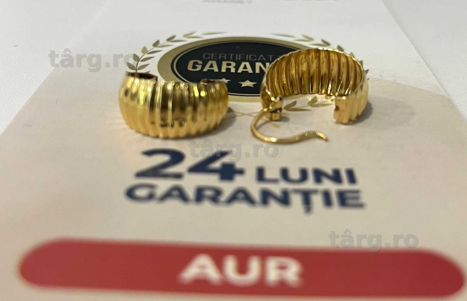 Cercei aur 18k 3.31g (AG32 Vaslui1 27842.1) 2 ANI GARANTIE! 2
